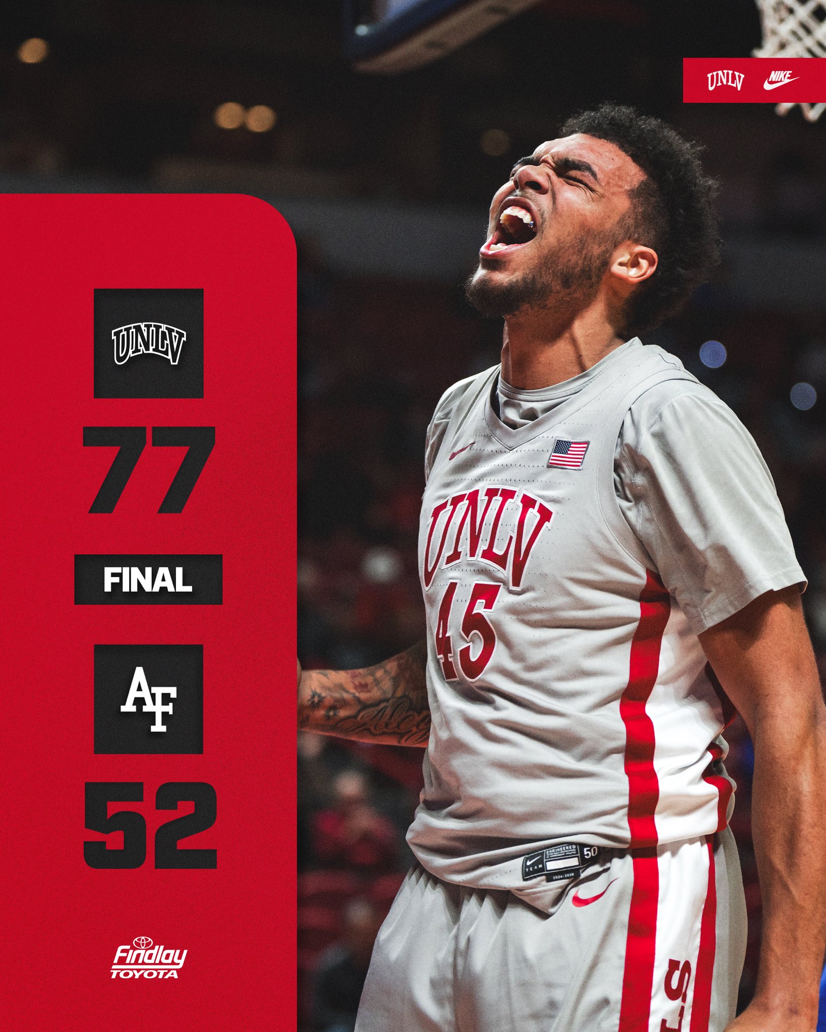 RUNNIN’ REBELS RUN AWAY WITH 77-52 WIN OVER AIR FORCE